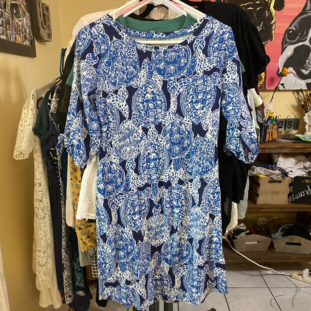 🔴SOLD🔴 Lily Pulitzer Turtle print cotton dress